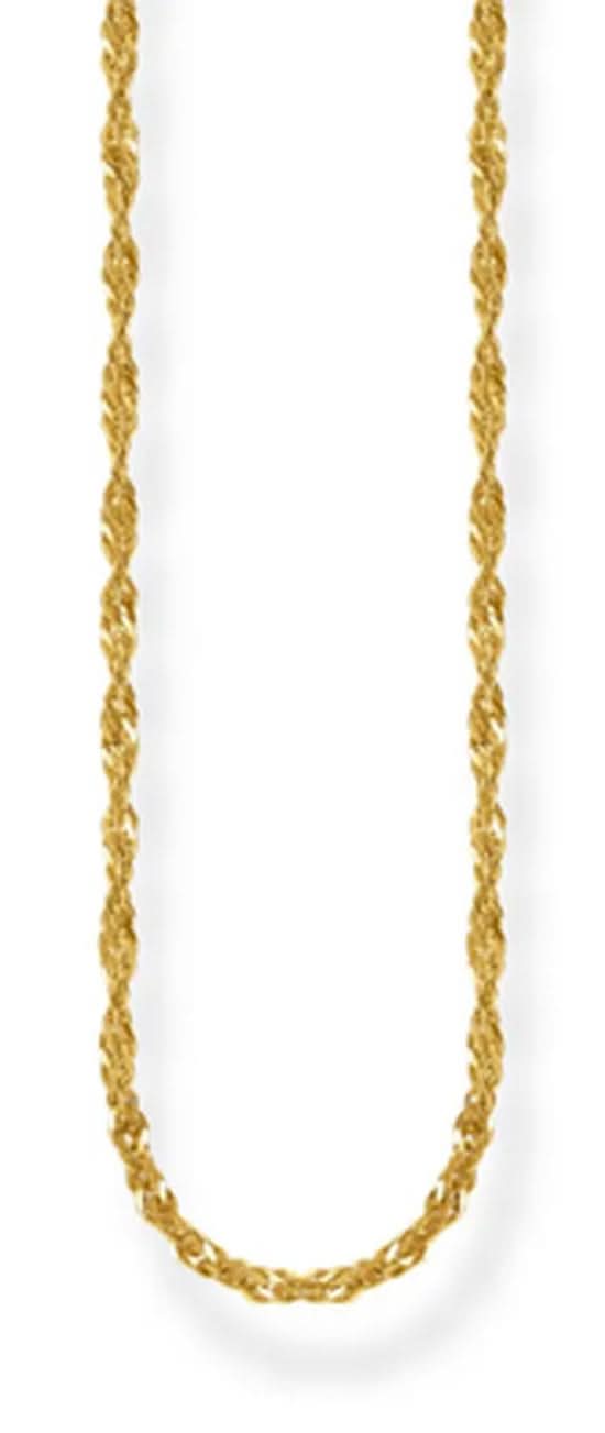 Collar dorado con diseño de cadena fina