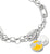 Charm colgante Thomas Sabo SMILEYWORLD® Connect de plata en pulsera de eslabones, smiley redondo amarillo