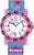 Reloj educativo para niñas con pulsera rosa y azul, motivo de caballo y flores, números, logo Scout