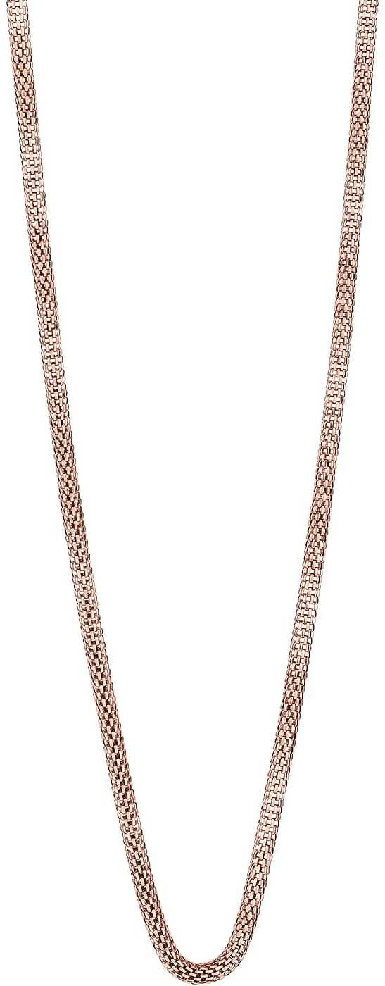 Collar de acero inoxidable con cadena de eslabones finos, longitud de cadena hasta la parte inferior