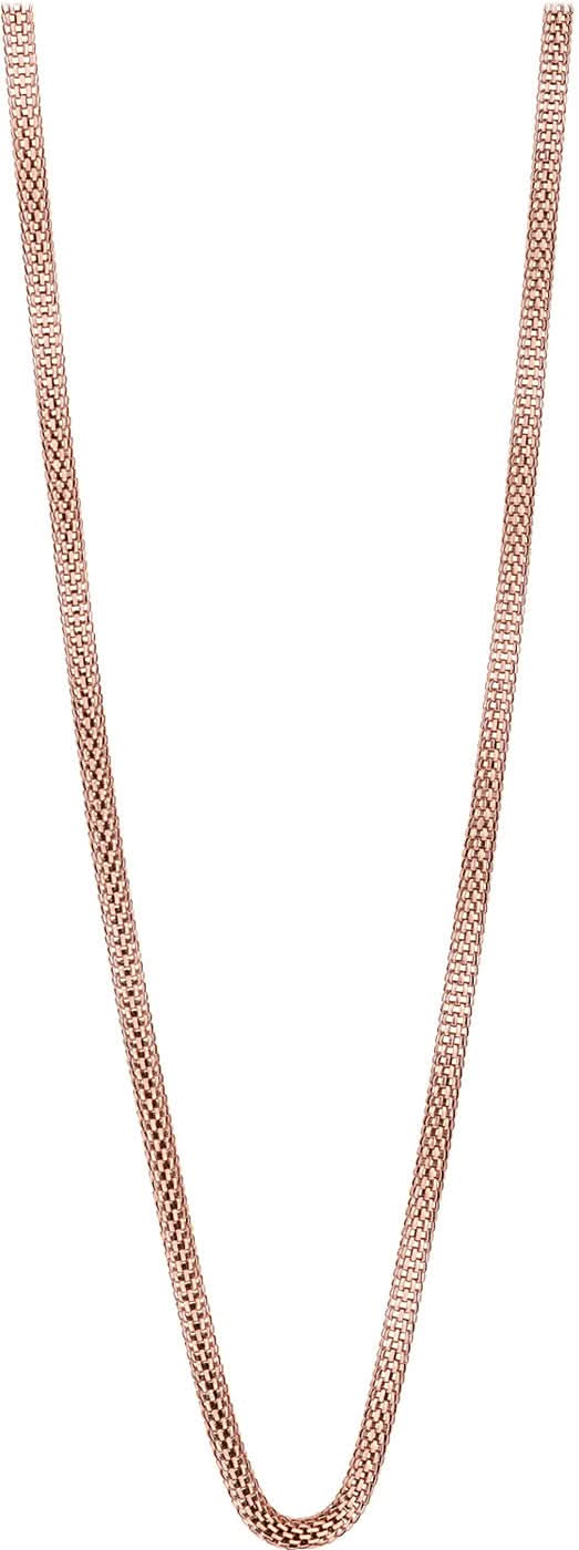 Collar de acero inoxidable con eslabones finos en tono oro rosa