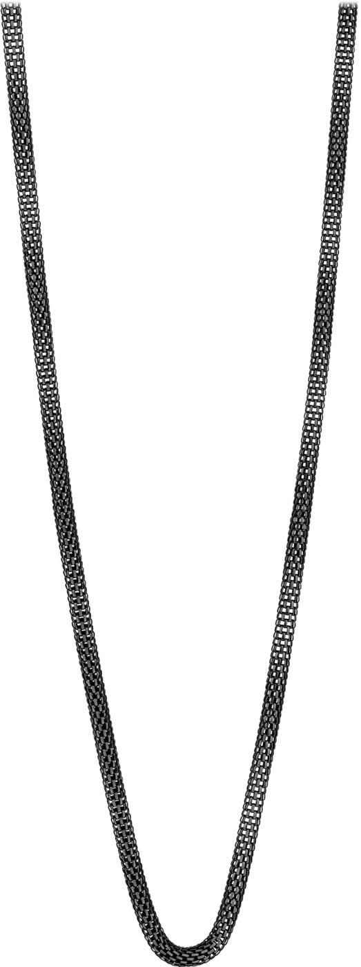 Collar de acero inoxidable con cadena de eslabones finos, llevado en forma de V