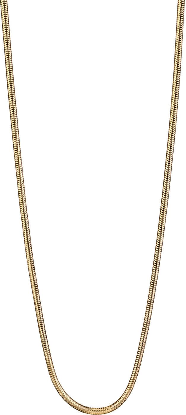 Collar de acero inoxidable con cadena de serpiente fina en tono dorado sin colgante