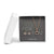 "Conjunto de joyas: collar y pendientes, color oro rosa, elementos colgantes negros"