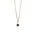 Collar con cadena en tono oro rosa y colgante redondo negro