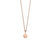 Collar con cadena en tono oro rosa y colgante redondo con la palabra "Love"