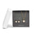 Conjunto de joyas: collar dorado con colgante y pendientes redondos con piedra