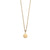 Collar dorado con colgante redondo y grabado «Love»