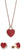 Collar con colgante de corazón y pendientes de corazón, cadena de joyería en tono oro rosa