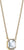 "Collar de acero inoxidable con colgante rectangular y piedra de brillo transparente."