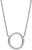 Collar de acero inoxidable con colgante circular de piedras, cadena y colgante frontal.
