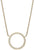 Collar con colgante redondo, cadena dorada y anillo de piedra circular