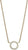 Collar de acero inoxidable con colgante redondo y circonita, cadena de eslabones dorados