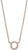 Collar de acero inoxidable con colgante de anillo y piedras brillantes