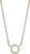 Collar de acero inoxidable con colgante redondo, piedras en círculo