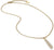 Collar de acero inoxidable con colgante de gota de material brillante, color dorado