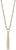 Collar de acero inoxidable con colgante brillante y cadena de eslabones finos, color dorado