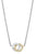 Bering collar con cadena plateada y colgante redondo con circonita