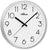 Reloj de pared Atlanta, reloj redondo de plástico con esfera blanca y manecillas negras