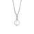 Collar de perlas: cadena de acero inoxidable con corona de cristal brillante y perla esférica
