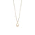 Collar dorado con pequeño colgante de gota de cristales pavé