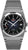 Reloj para hombre con correa de acero inoxidable, esfera solar oscura, fecha 25