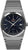 Reloj Ruhla para mujer, pulsera de acero inoxidable, esfera oscura, fecha 25