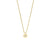 Collar dorado con cadena de eslabones finos y pequeño colgante redondo con rayos