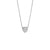 Collar de acero inoxidable con colgante de corazón, adornado con brillantes