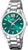 Reloj de mujer con pulsera de acero inoxidable, esfera verde y números romanos