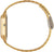 Vista de la página del reloj retro dorado con correa de metal