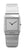 "Reloj de mujer con caja y brazalete de metal plateado, esfera gris, agujas negras, JACOB JENSEN"