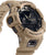Reloj G-Shock para hombre con caja beige, pantalla oscura y grandes interruptores protectores