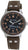 Reloj de pulsera para hombre con correa de cuero marrón y esfera negra, analógico, estilo aviador