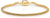 Pulsera de acero inoxidable en tono dorado con estructura de cadena trenzada y cierre