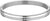 Bering pulsera de acero inoxidable con piedras decorativas transparentes a lo largo del borde, 190 mm