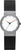 "Reloj Jacob Jensen para mujer con esfera blanca, manecillas de colores y brazalete de titanio negro"
