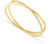 Pulsera de acero inoxidable en tono dorado de Bering con circonitas incrustadas a lo largo del borde