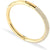 Pulsera de acero inoxidable en tono dorado con diamantes de imitación continuos en el borde