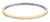 Pulsera de acero inoxidable con borde acentuado en color dorado y circonitas brillantes