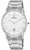 Reloj de mujer con pulsera de acero inoxidable, esfera blanca con números romanos y fecha