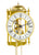 Reloj de pared Hermle, esfera dorada con números romanos y movimiento visible