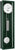 Reloj de pared verde con esfera redonda, péndulo plateado y bola blanca