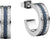 Aros de acero inoxidable con inserto azul y circonitas brillantes