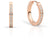 Pendientes Bering de acero inoxidable en tono oro rosa con circonitas