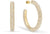 Aros de acero inoxidable con brillantes strass, dorados, semihuecos