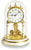 Reloj de mesa color caqui con esfera redonda y campana de cristal, detalles dorados