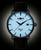 Reloj Zeppelin para hombre, correa de cuero negra, esfera clara, fecha a las 3