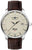 Zeppelin Atlantic Reloj para hombre, correa de cuero marrón, esfera beige, fecha