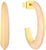 Pendientes de aro bicolor con diseño hueco curvado en tonos dorado y oro rosa.
